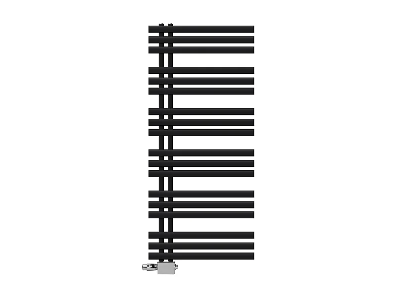 Iron EM Radiateur sèche-serviettes salle de bain en acier noir mat 600x1400 mm