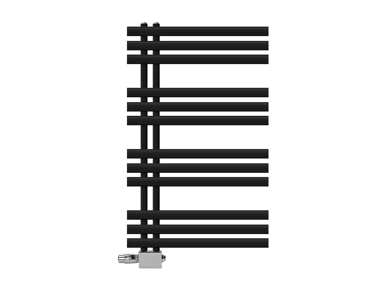 Iron EM Radiateur sèche-serviettes salle de bain en acier noir mat 600x1000 mm