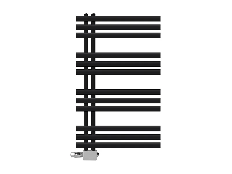 Iron EM Radiateur sèche-serviettes salle de bain en acier noir mat 600x1000 mm