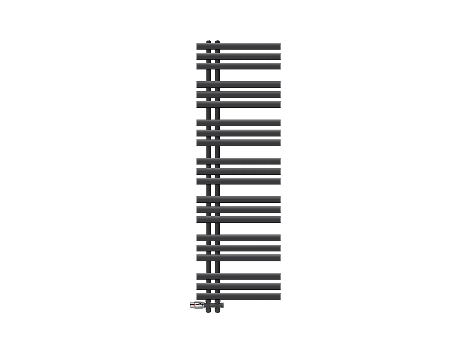 Radiatore Iron EM calorifero termosifone antracite raccordo a pavimento 50x160cm