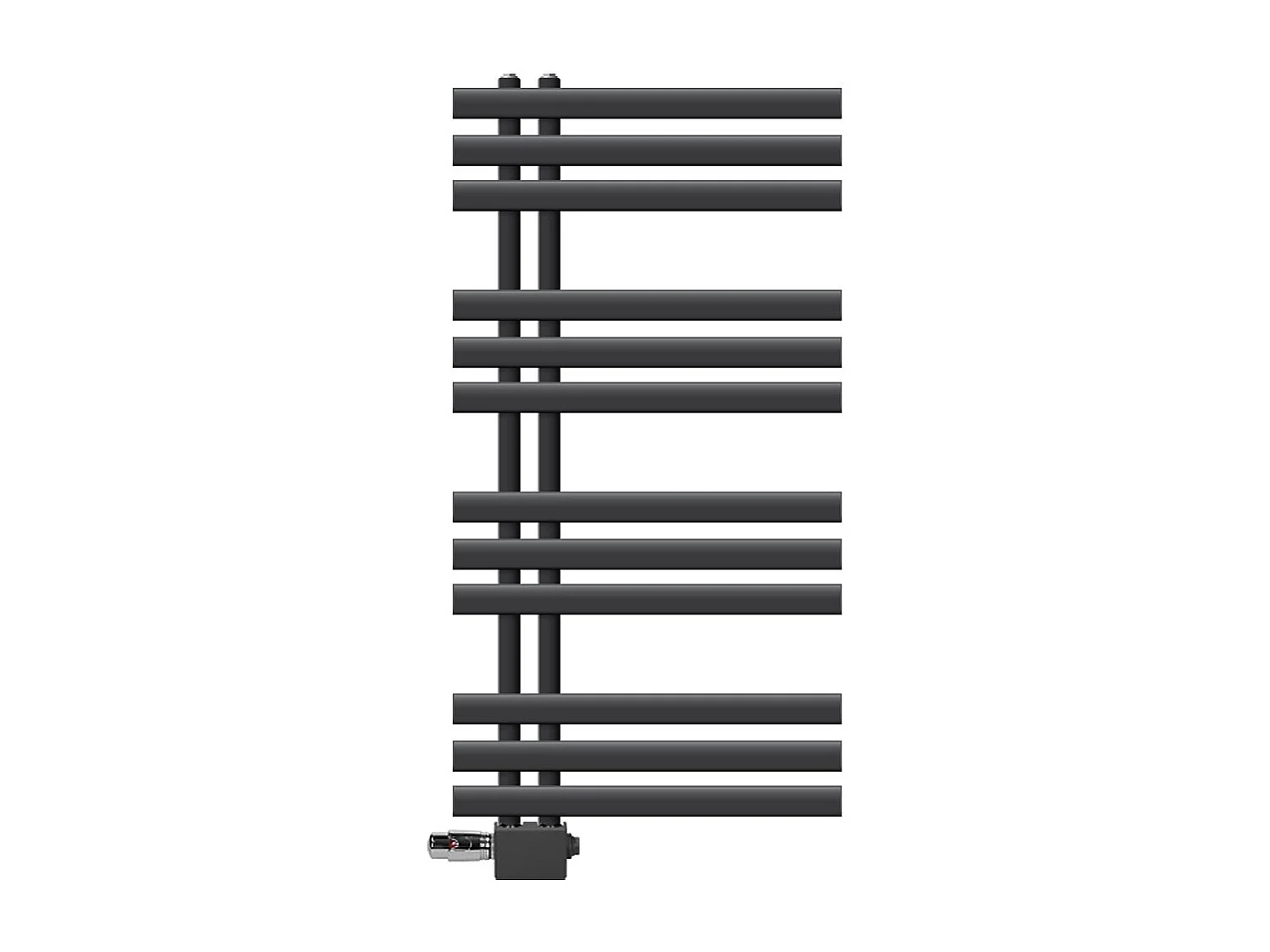 Radiateur de salle de bain Iron EM 500x1000mm anthracite raccord mural+garniture