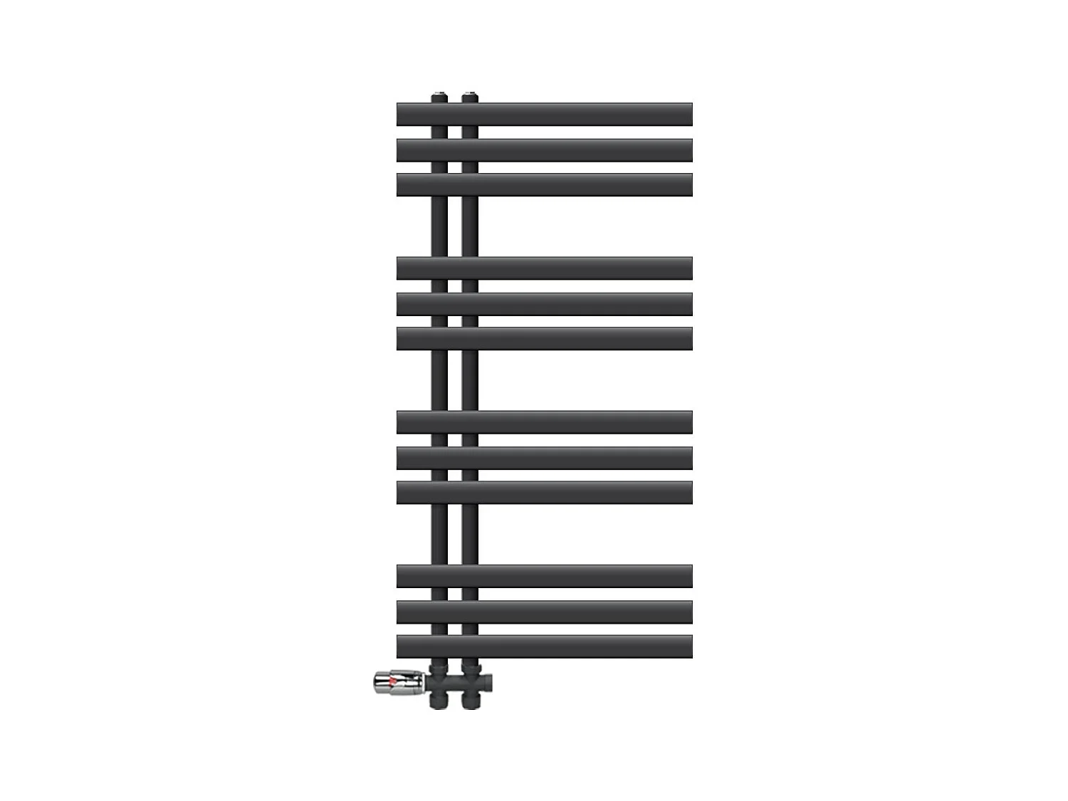 Radiateur salle de bain Iron EM 500x1000mm raccord central au sol avec garniture