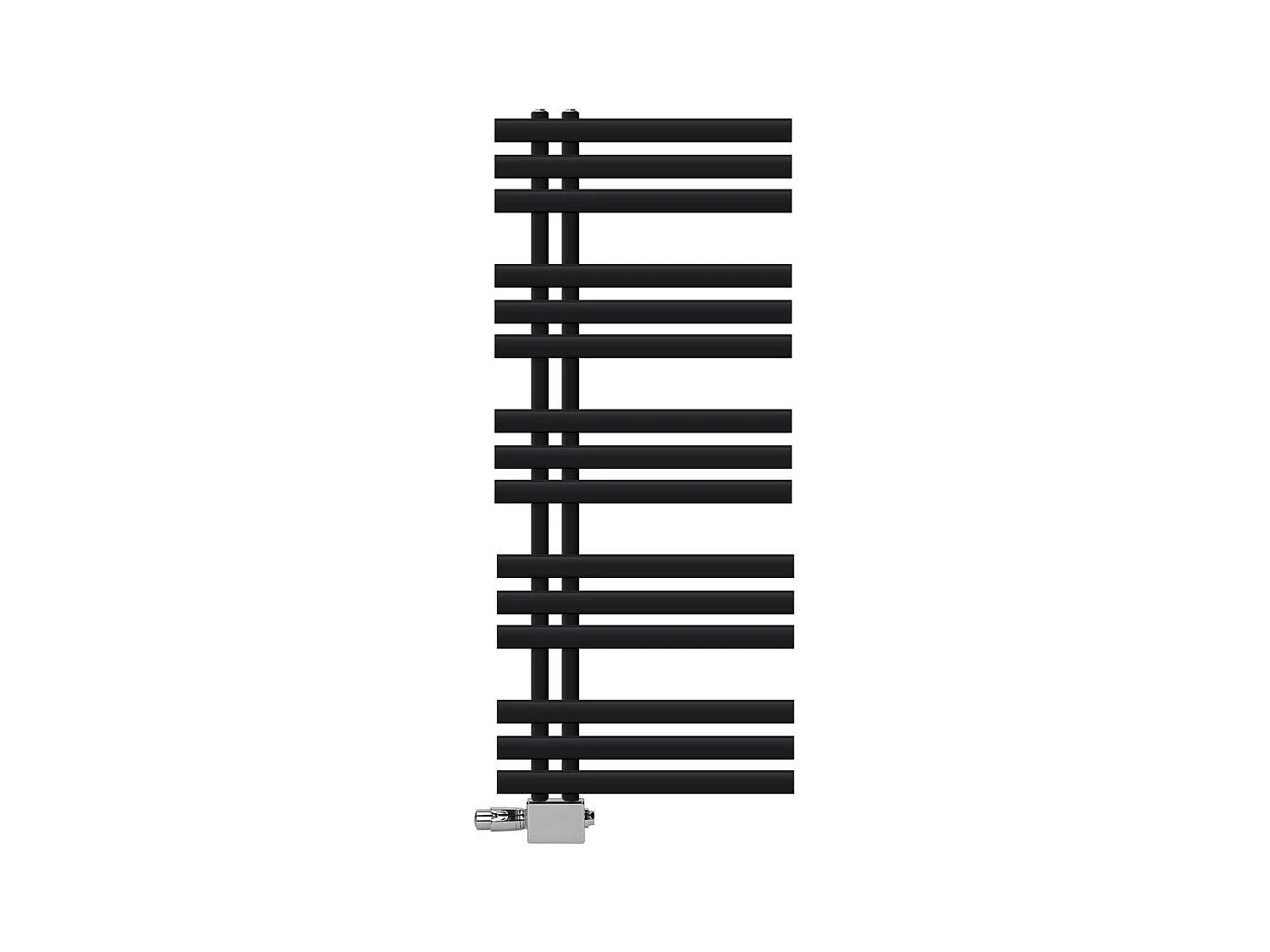 Radiador toallero de baño 50x120 cm calefactor negro mate estufa diseño panel