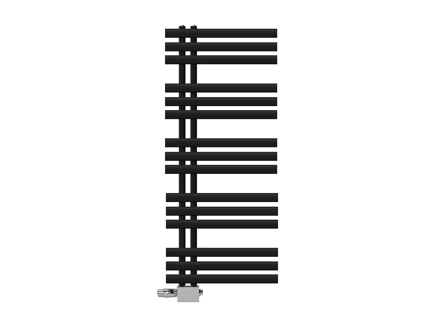 Iron EM Radiateur sèche-serviettes salle de bain en acier noir mat 500x1200 mm