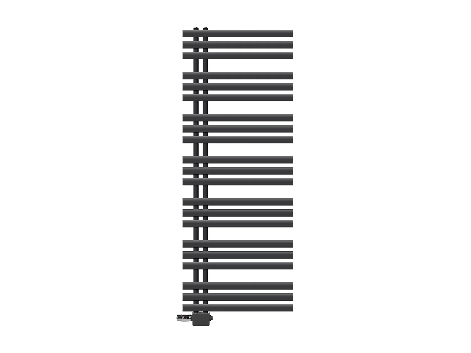 Radiateur sèche-serviettes anthracite raccordement universel 600 x 1600 mm