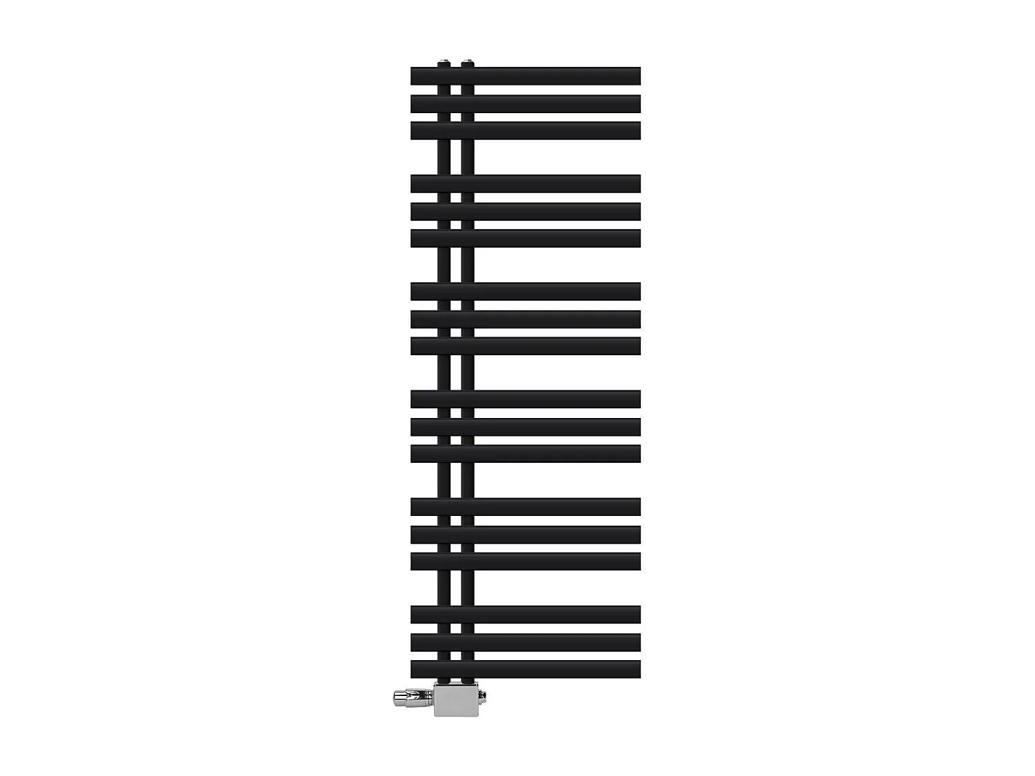 Radiatore EM in ferro Radiatore per asciugamani Radiatore per bagno nero 500x140