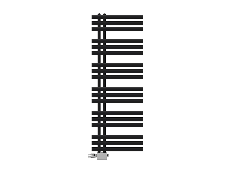 Radiatore EM in ferro Radiatore per asciugamani Radiatore per bagno nero 500x140
