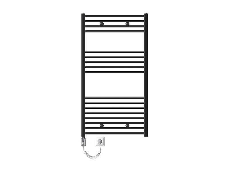LuxeBath Radiateur Electrique Sahara 750x1200mm, Anthracite, Sèche-Serviettes en Panneau, Raccordement Latéral Droit