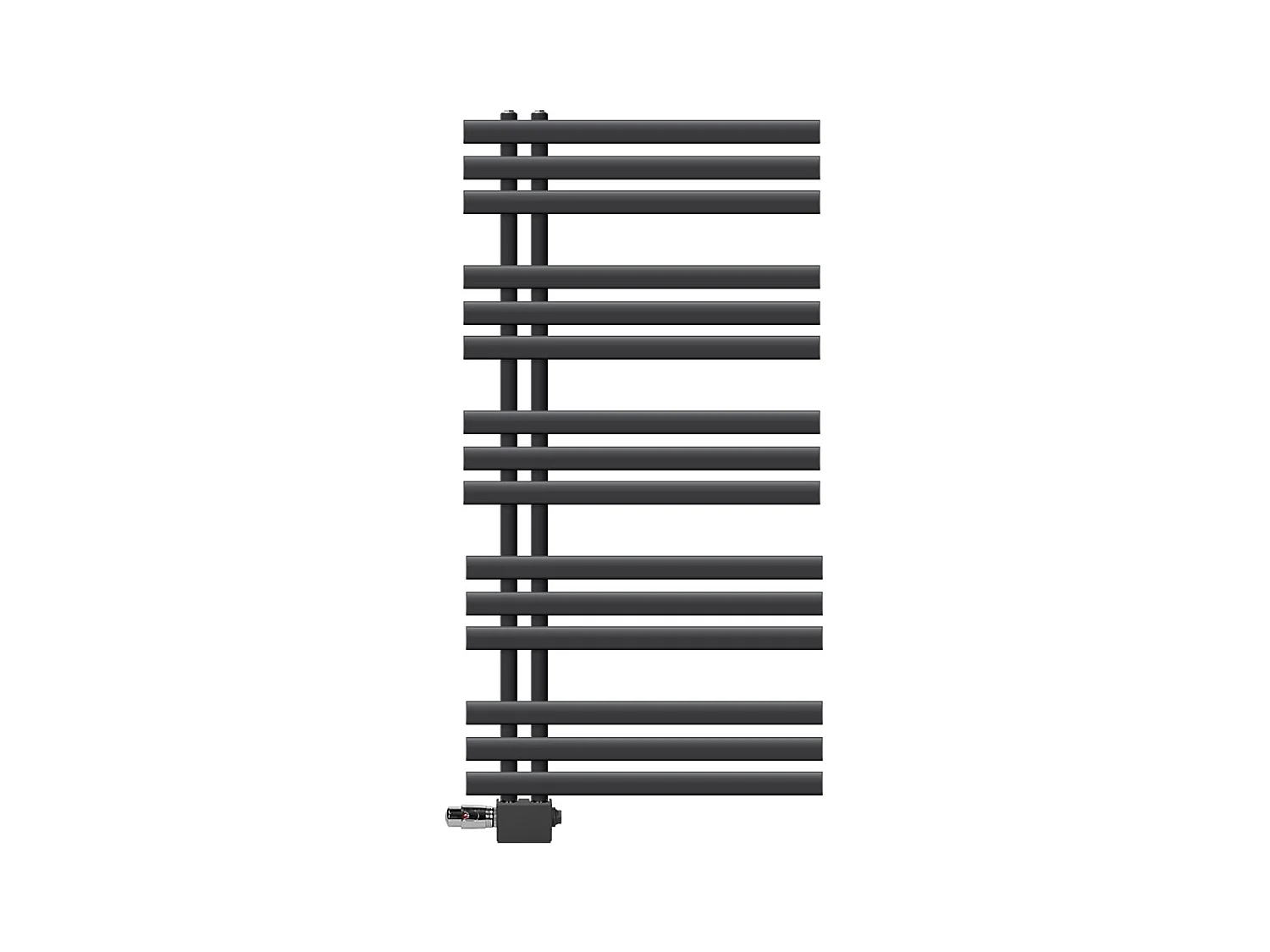 Radiatore Iron EM calorifero termosifone antracite raccordo universale 60x120 cm