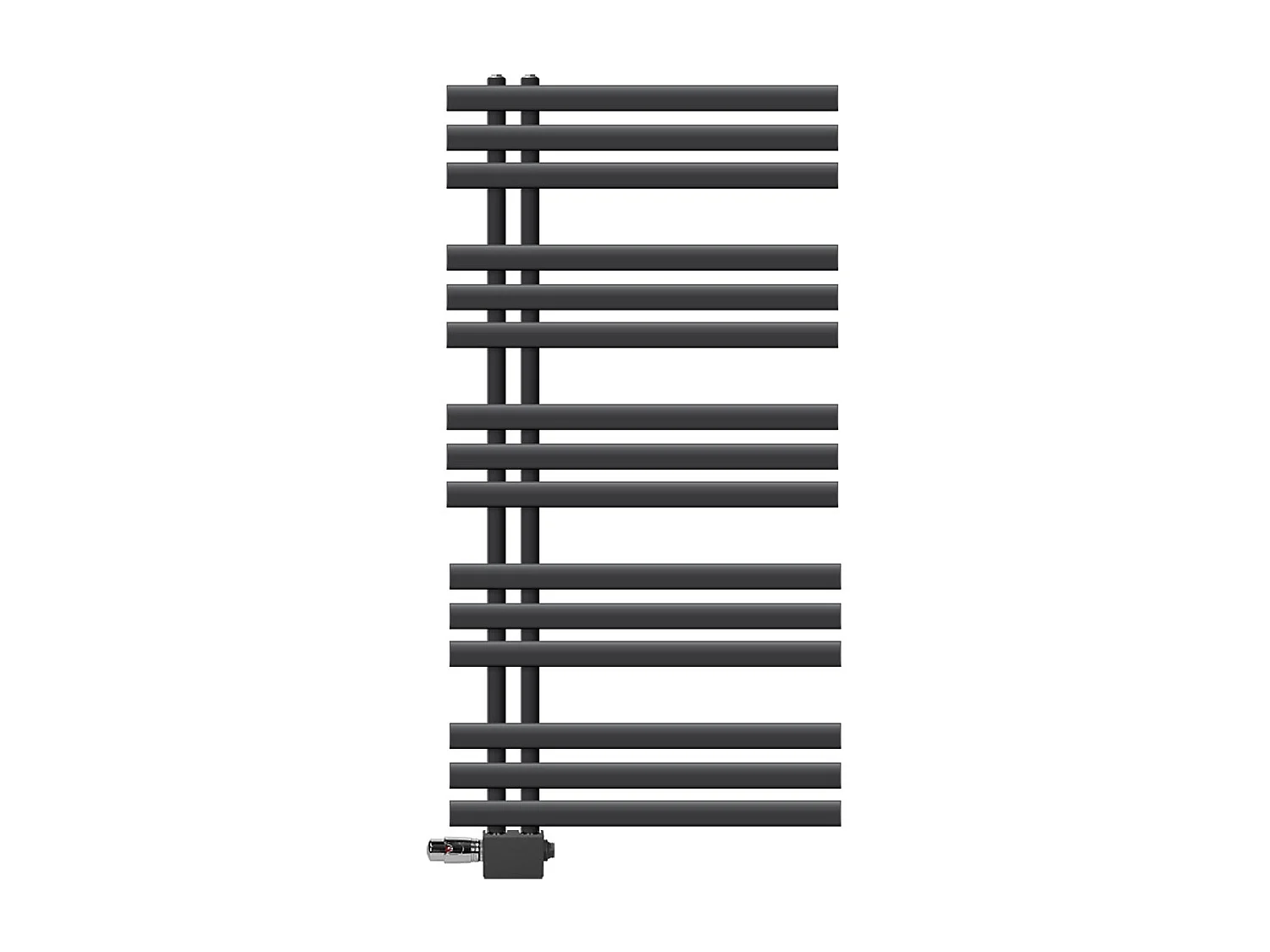 Radiatore Iron EM calorifero termosifone antracite raccordo universale 60x120 cm