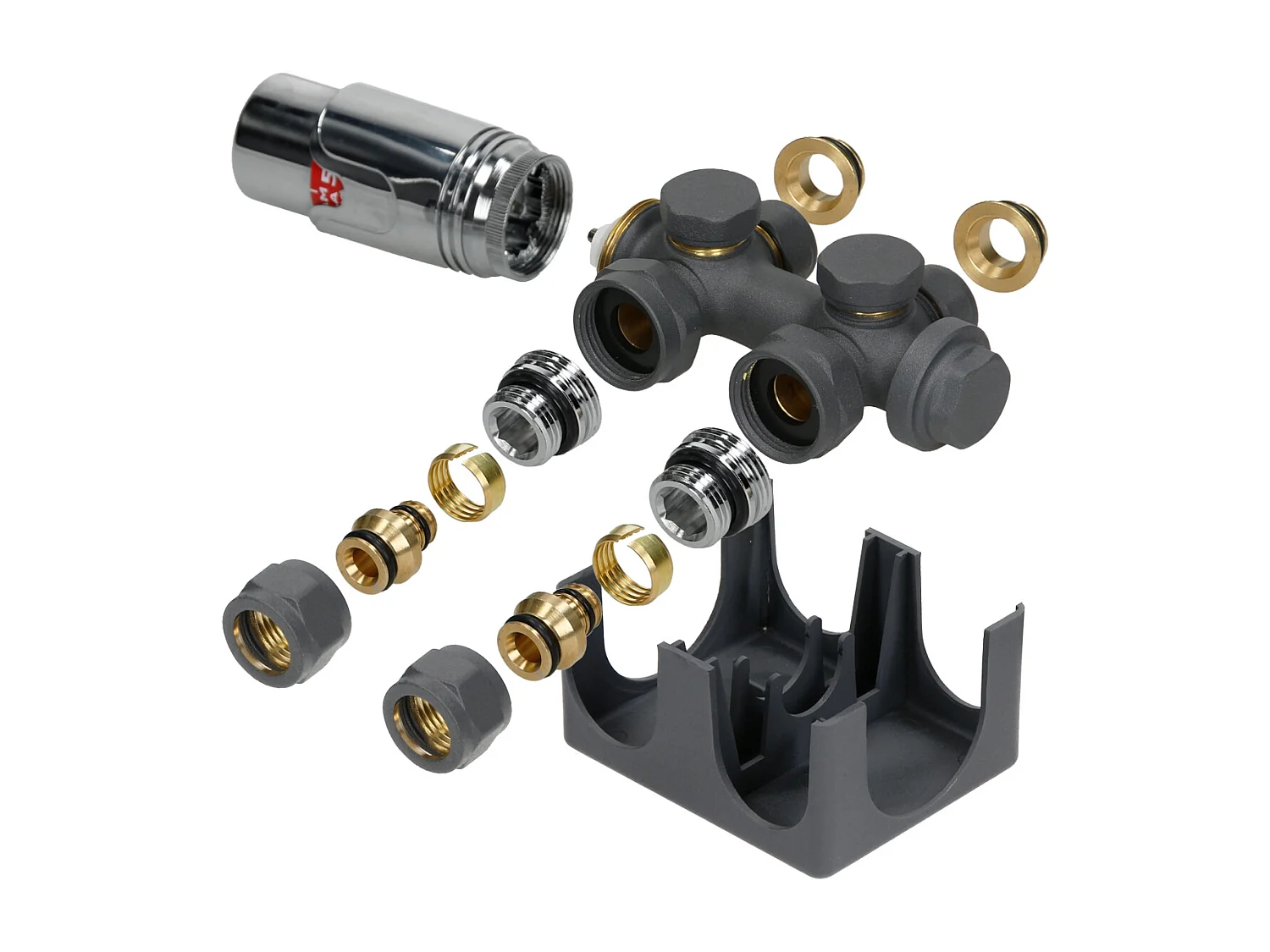 Radiatore Iron EM calorifero termosifone antracite raccordo universale 60x120 cm