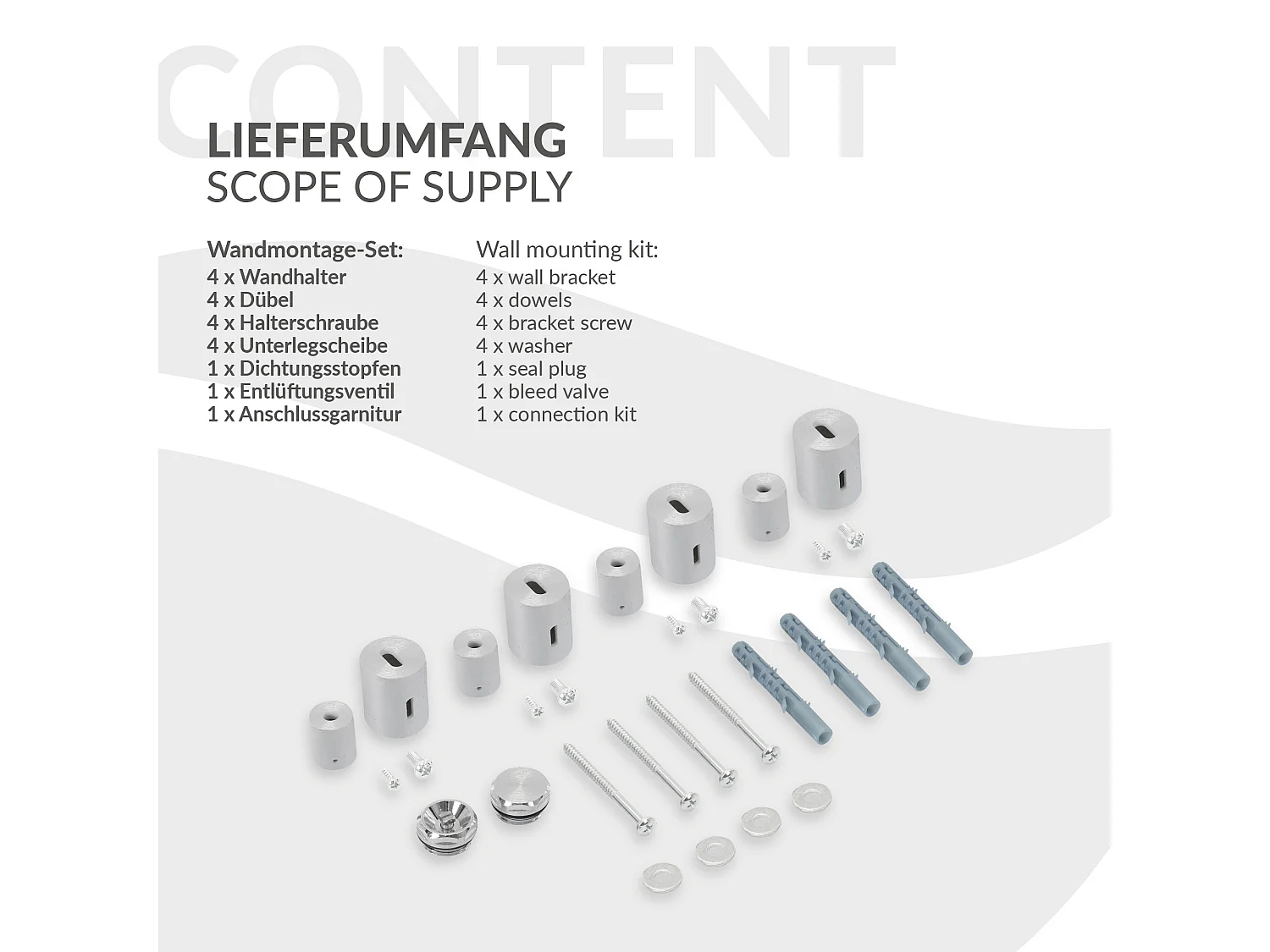 Radiateur sèche-serviettes chrome avec raccordement universel 60 x 120 cm