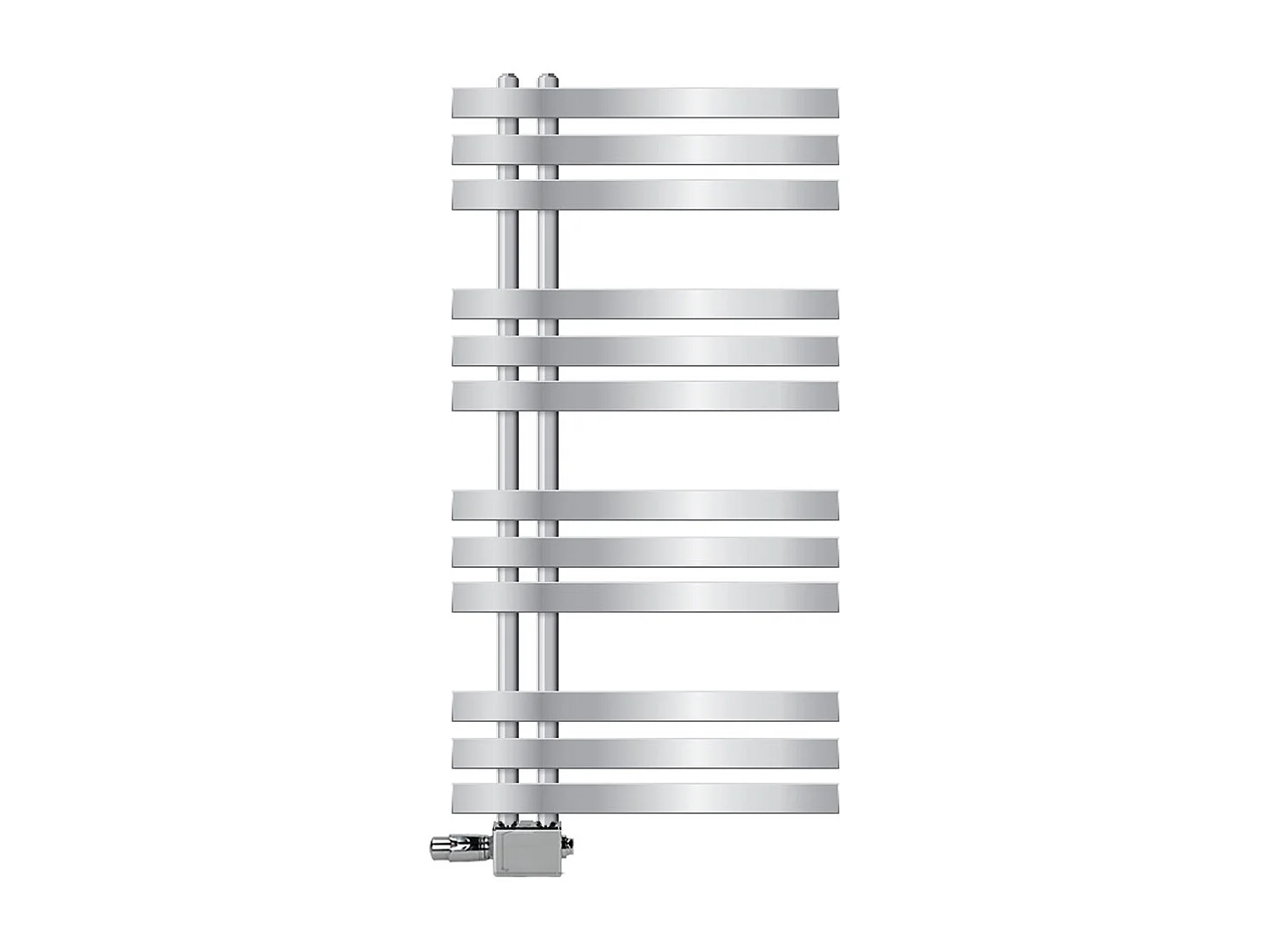 Radiateur de salle de bain Iron EM chrome 50x100 cm garniture de raccord central