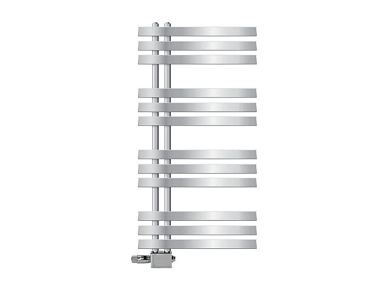 Radiateur de salle de bain Iron EM chrome 50x100 cm garniture de raccord central