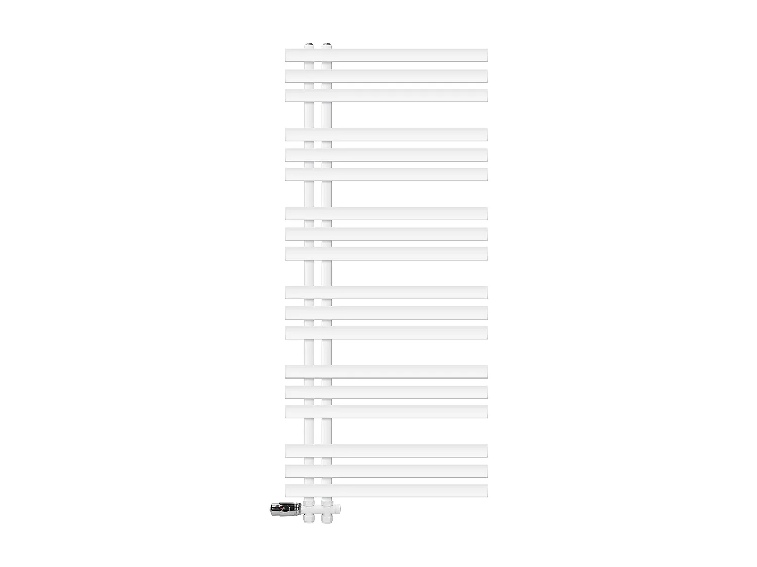 Radiatore Iron EM calorifero termosifone bianco raccordo a pavimento 60 x 140 cm