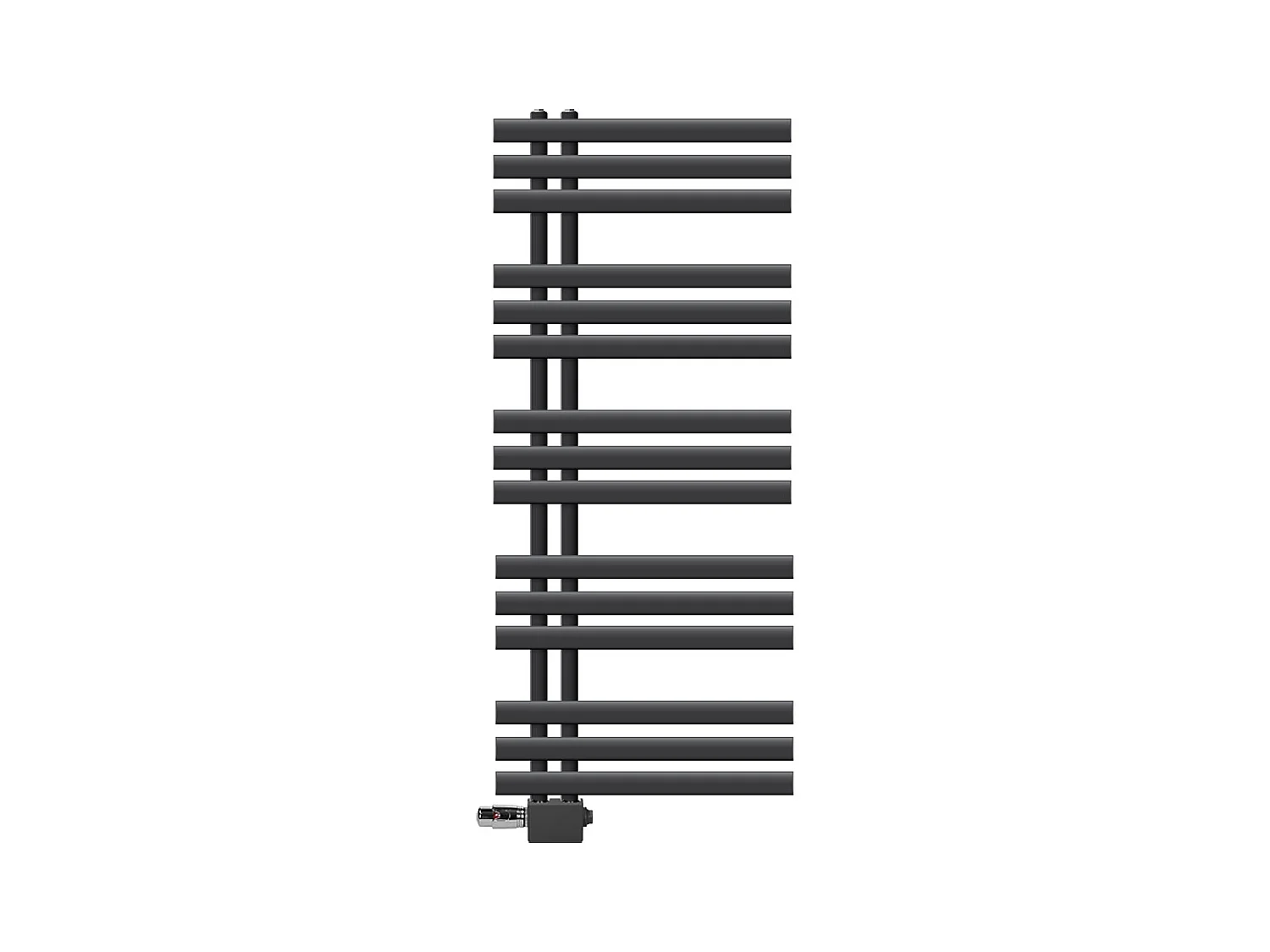 Radiateur sèche-serviettes anthracite raccordement universel 500 x 1200 mm