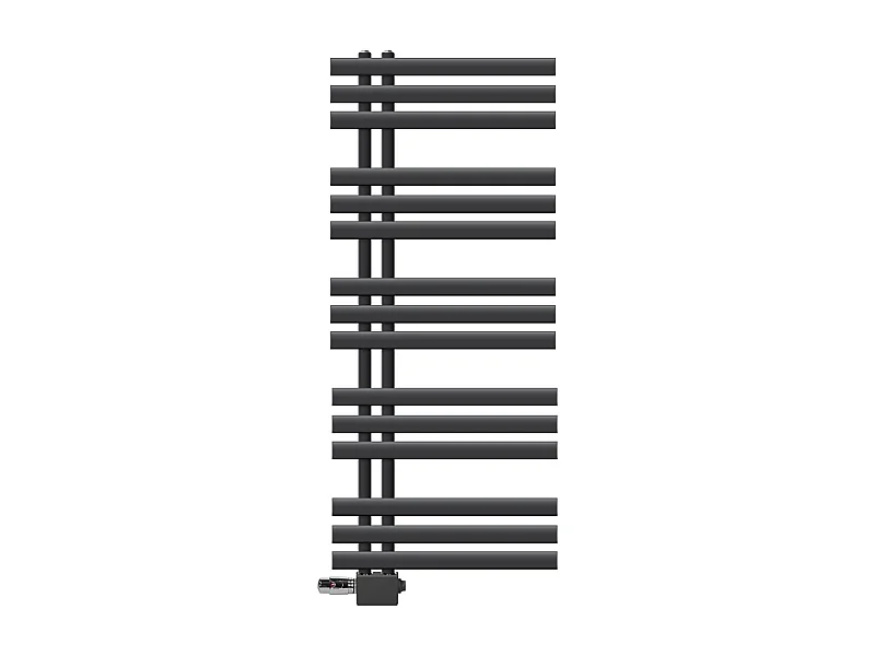 Radiateur sèche-serviettes anthracite raccordement universel 500 x 1200 mm