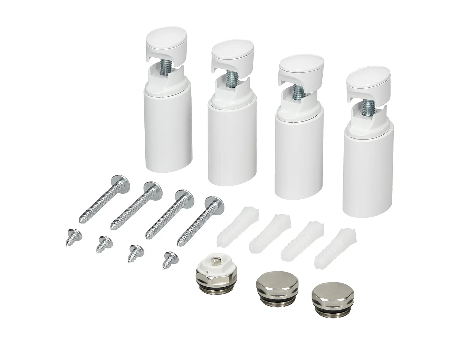 Radiatore elettrico per bagno LuxeBath Sahara 400x1200mm Bianco Elemento riscaldante con attacco laterale curvo 1200W