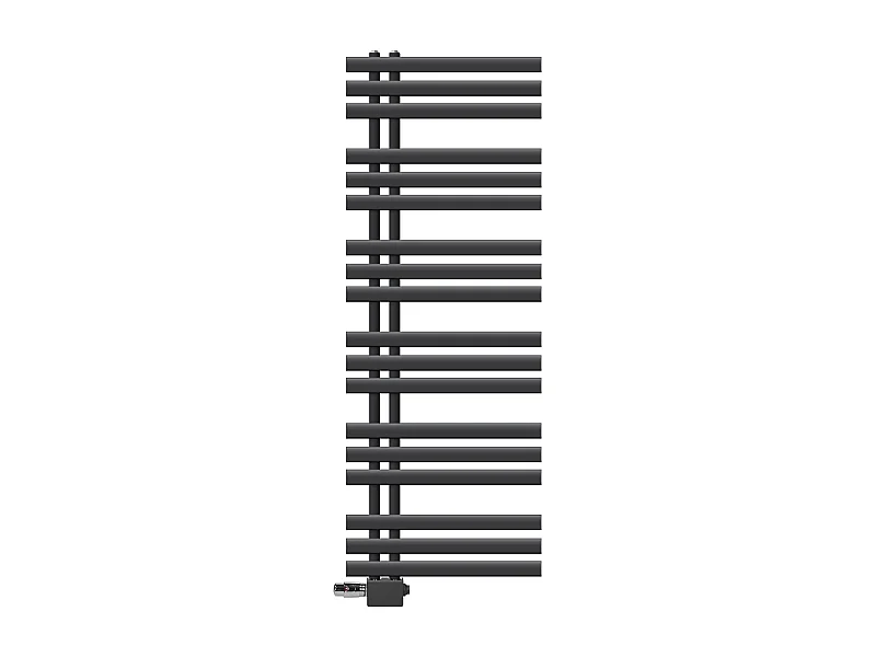 Radiador de panel antracita para baño 500x1400mm con conexión central universal