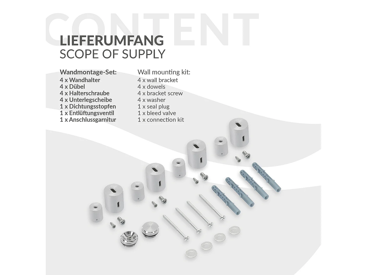 Radiateur sèche-serviettes chrome avec raccordement universel 50x120 cm