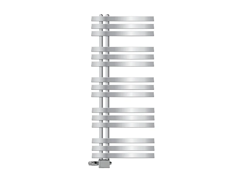 Radiateur sèche-serviettes chrome avec raccordement universel 50x120 cm