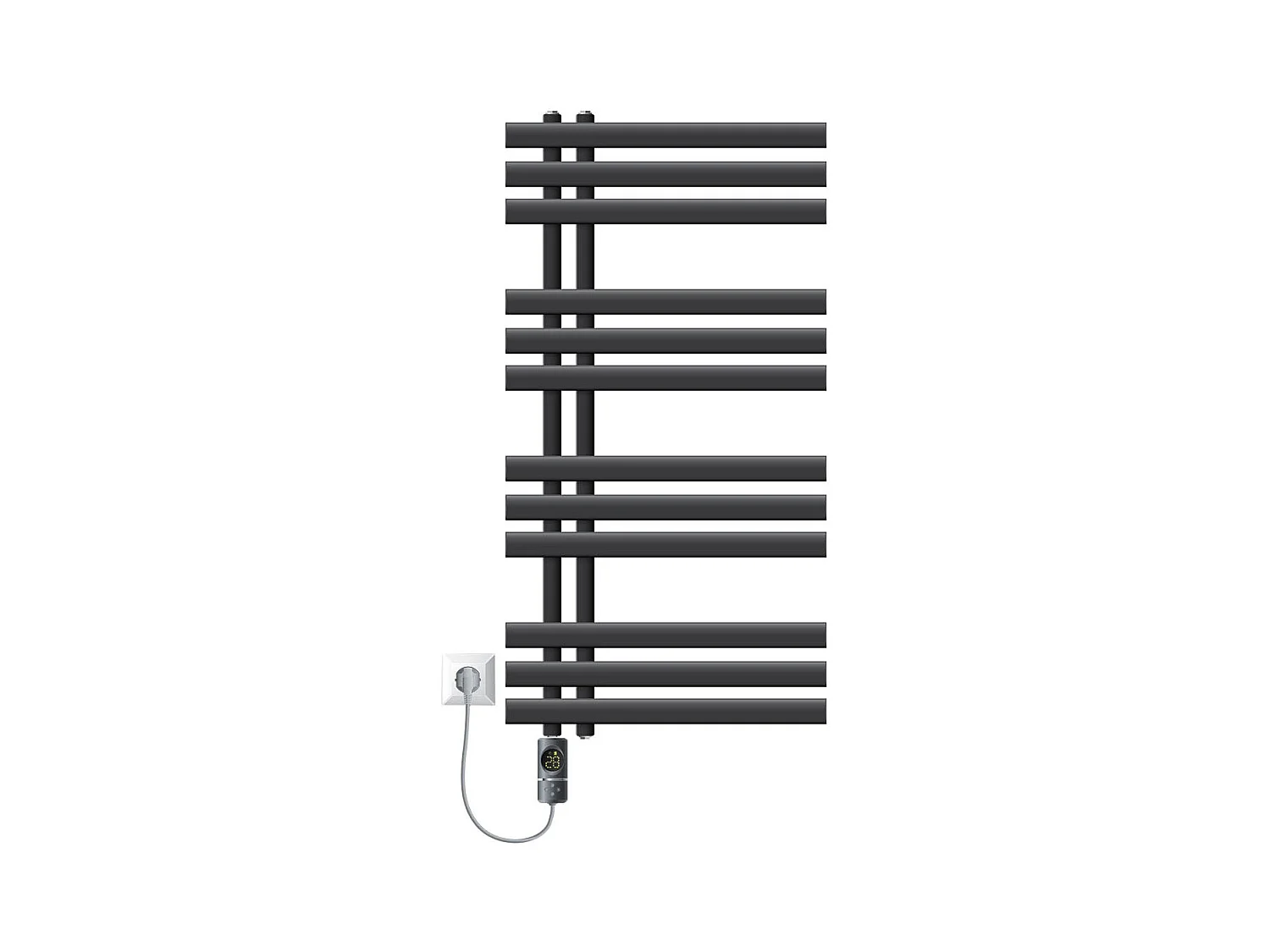 Iron EM radiateur sèche-serviettes 50x100cm thermoplongeur 600W de salle de bain