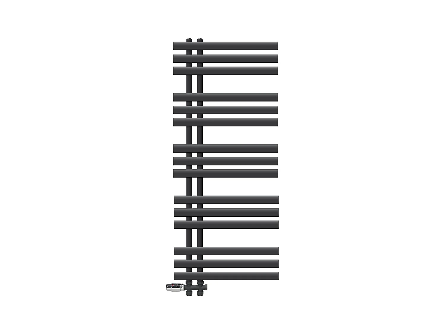 Radiatore Iron EM calorifero termosifone antracite raccordo a pavimento 50x120cm
