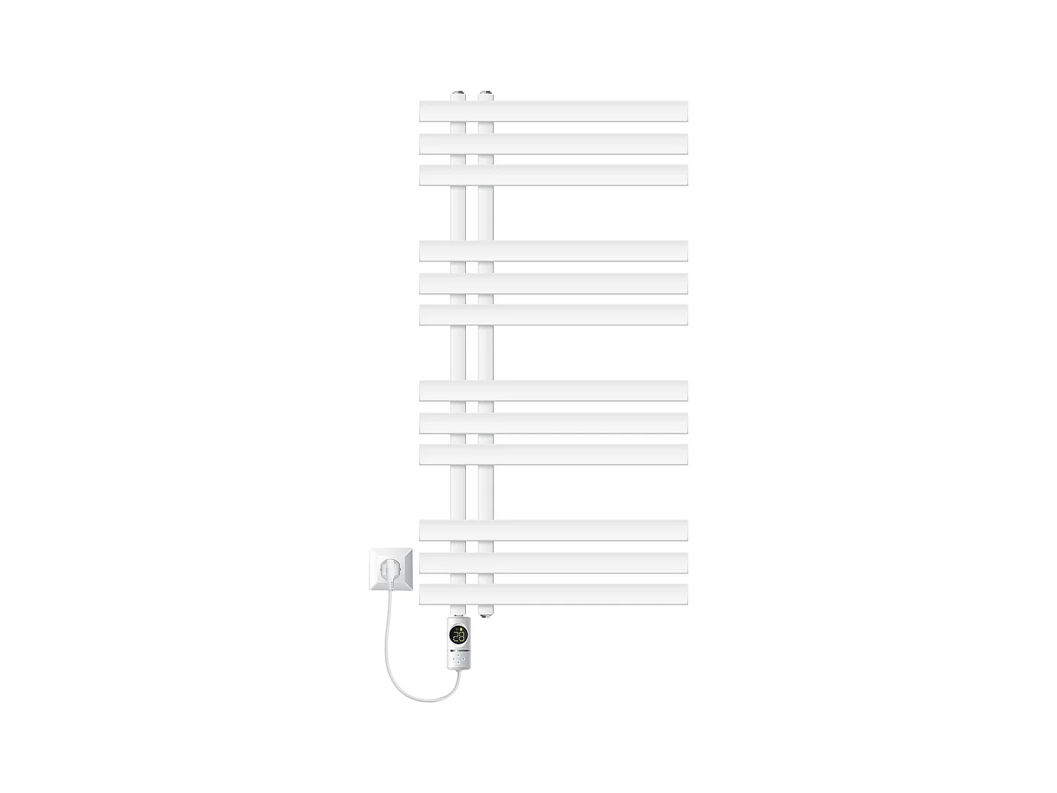 Iron EM radiateur sèche-serviettes blanc 50x100 cm avec élément chauffant 300W