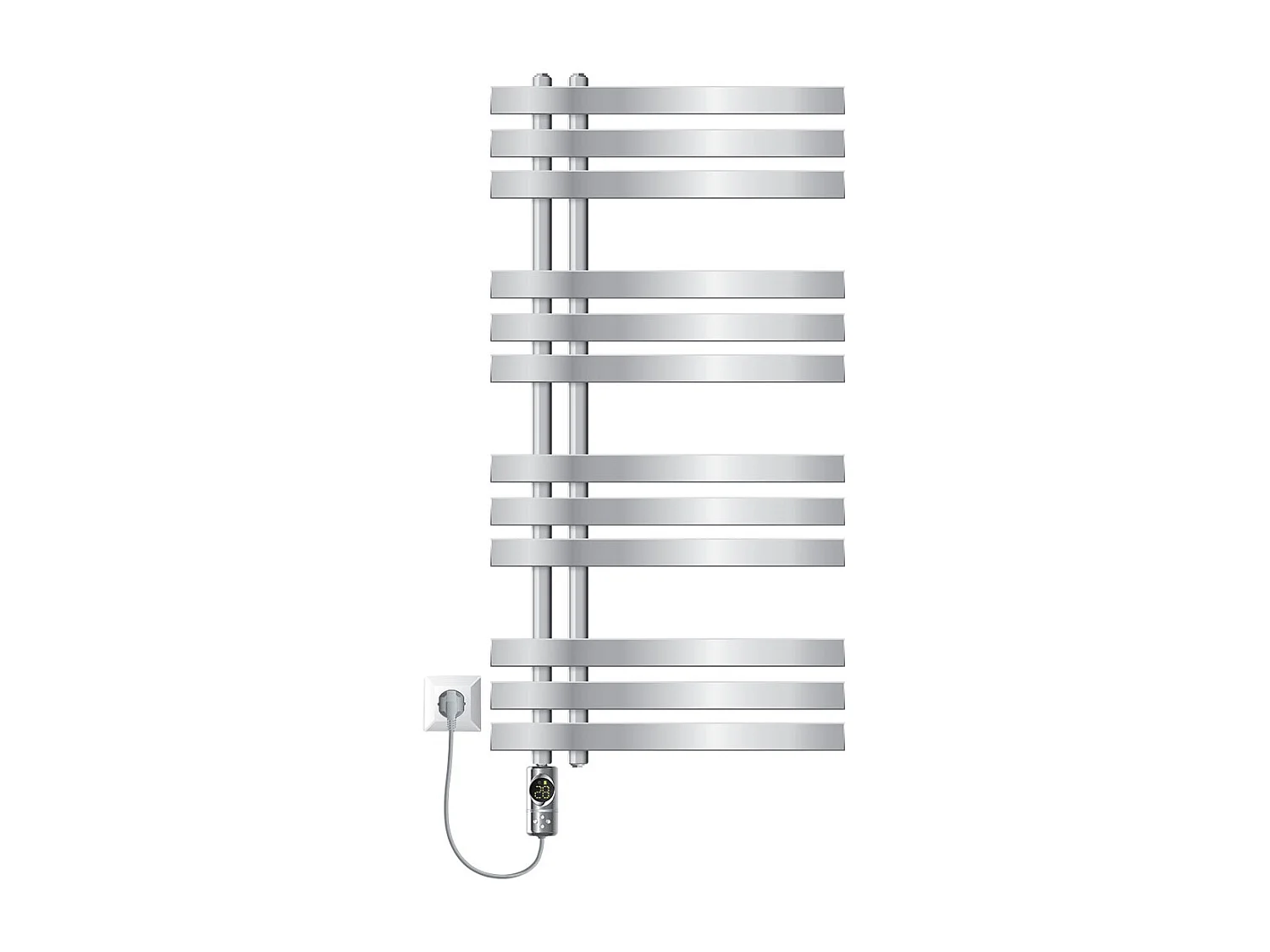 Iron EM radiateur sèche-serviettes chrome 50x100cm élément chauffant 600W