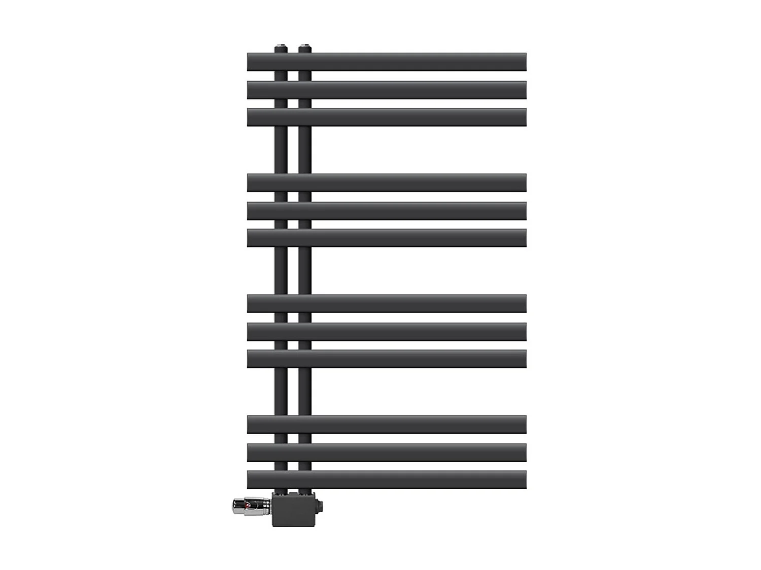 Radiateur sèche-serviettes anthracite raccordement universel 600 x 1000 mm