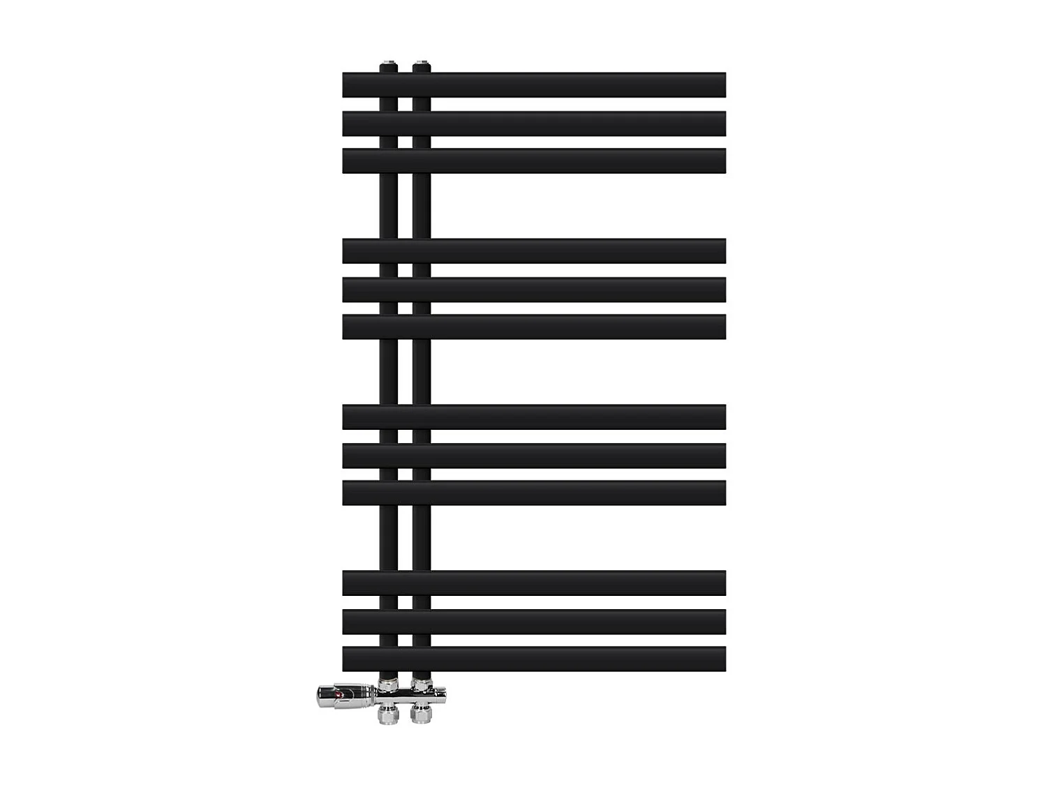 Iron EM Radiateur sèche-serviettes salle de bain en acier noir mat 600x1000 mm