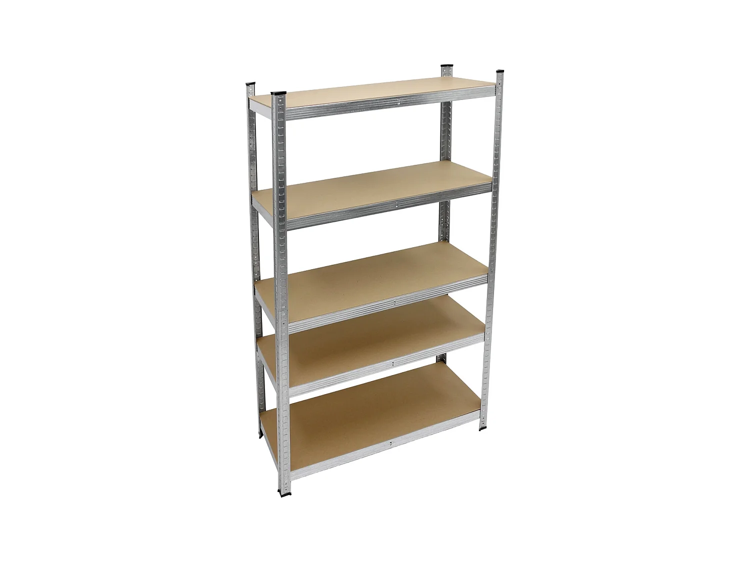 Étagère de rangement charge lourde rayonnage stockage 5 étages en MDF 750 kg