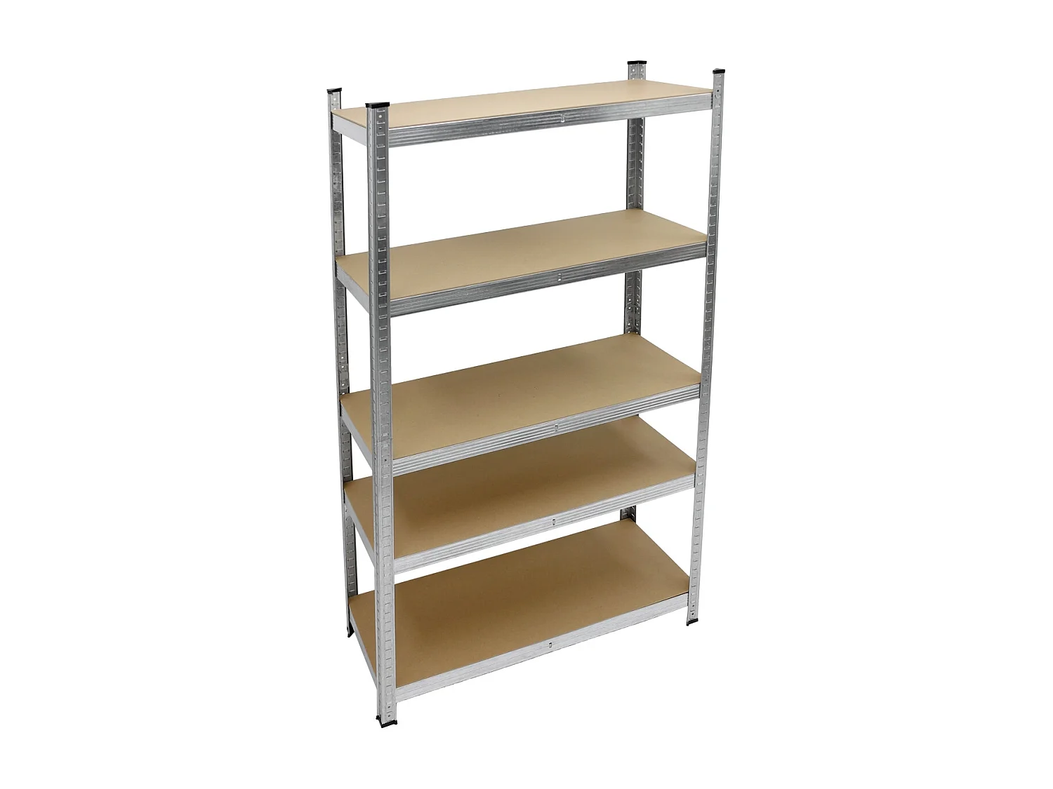 Scaffale metallo zincato officina scaffalature 170x70x30 cm mensola ripiano MDF