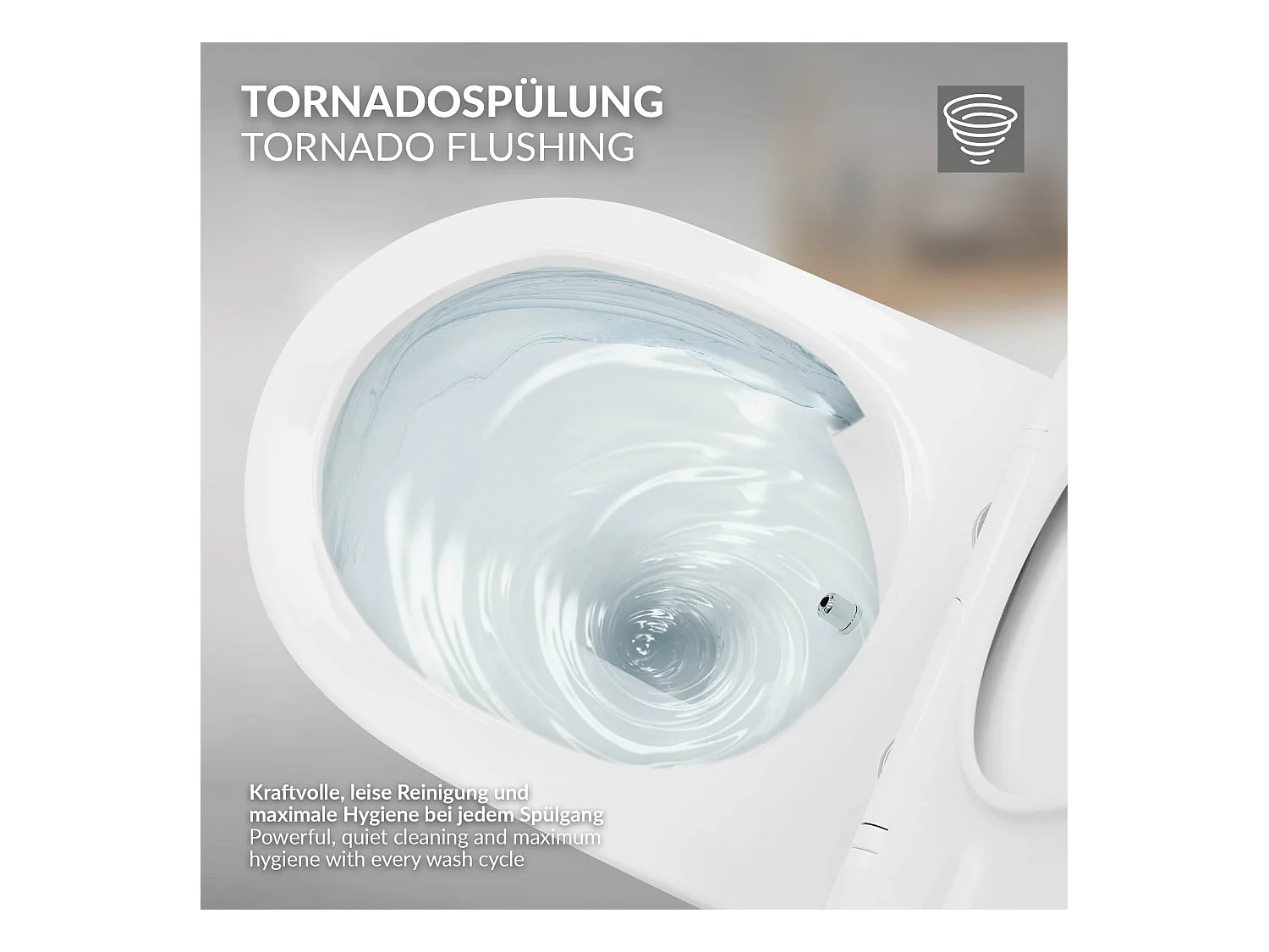 Toilette suspendu sans rebord blanc WC Soft Close fonction bidet salle de bain