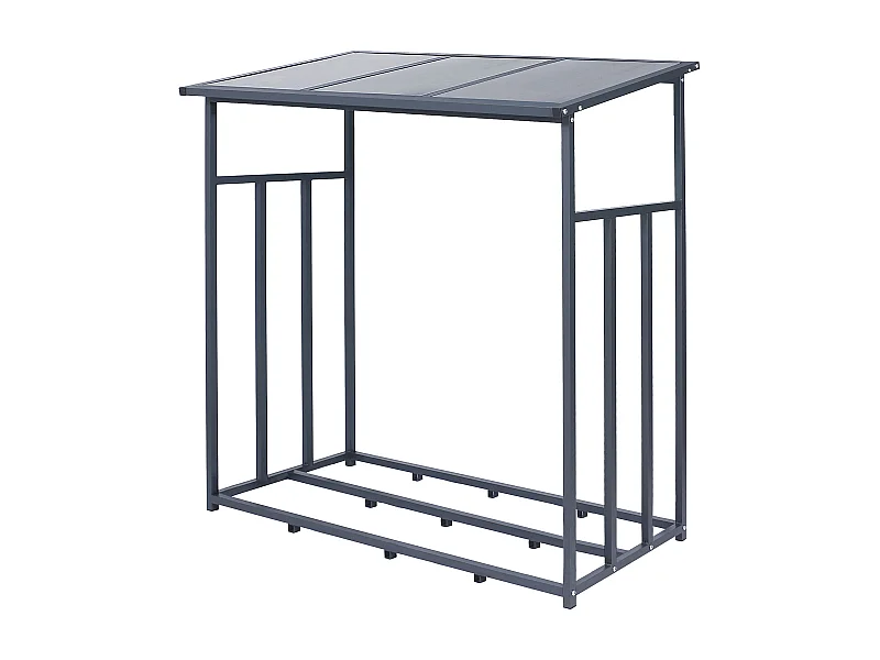 Scaffale portalegna da ardere deposito 187x185x70cm legnaia capannone in metallo