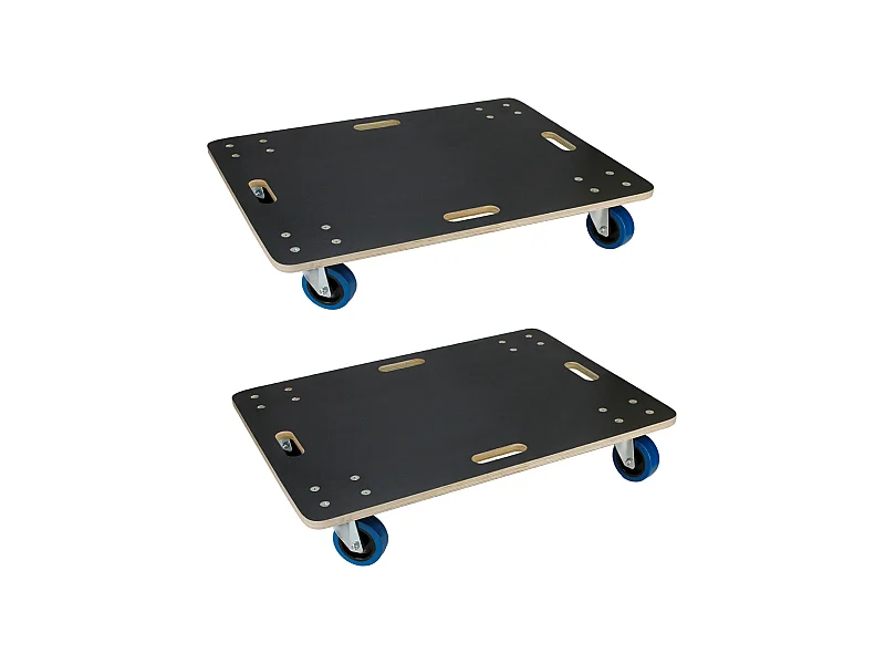 ECD Germany 2x Plataformas de carga 60x80cm con ruedas para mover muebles de hasta 800kg carretilla rodante de transporte electrodomésticos