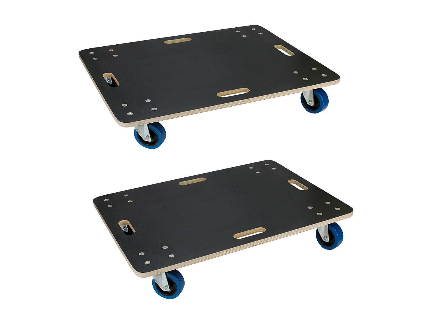 ECD Germany 2x Carrelli da trasporto elettrodomestici 60x80 cm 800 kg con piattaforma girevole 4 ruote in gomma orientabili base per trasloco pesante