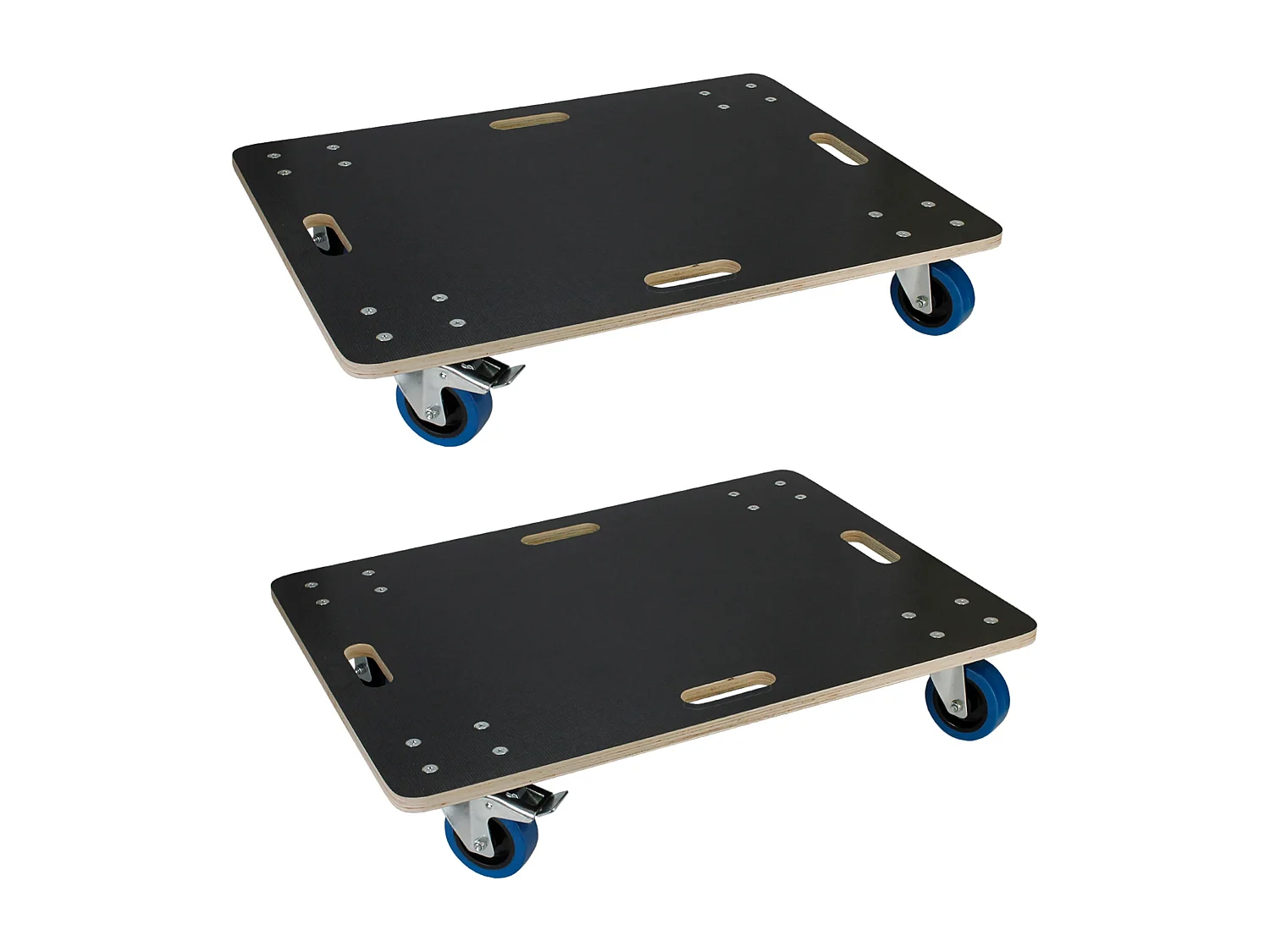 ECD Germany 2x Carrelli trasporto mobili ed elettrodomestici 60x80 cm 800 kg piattaforma girevole 2 ruote con freni in gomma base mobile per trasloco