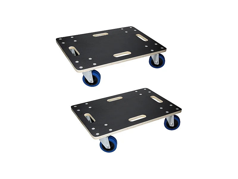 ECD Germany 2x Plataforma de carga 60x40cm con ruedas para mover muebles de hasta 800kg carretilla rodante de transporte electrodomésticos