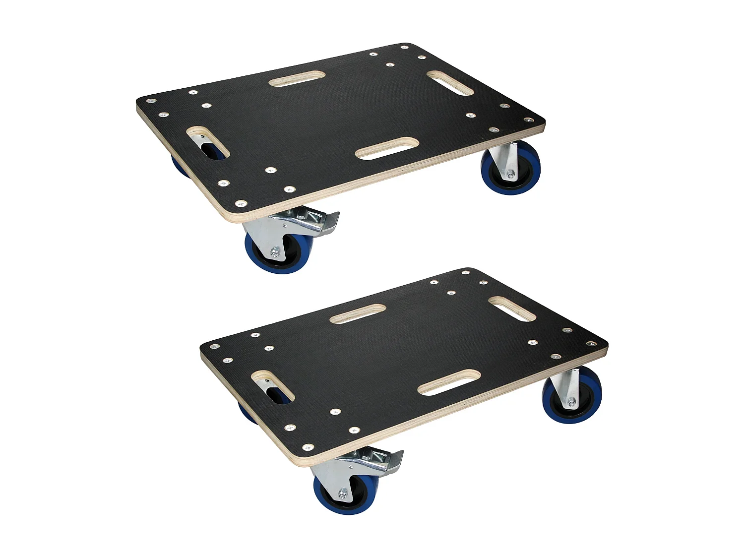 ECD Germany 2x Carrelli trasporto mobili ed elettrodomestici 40x60 cm 800 kg piattaforma girevole 2 ruote con freni in gomma base mobile per trasloco