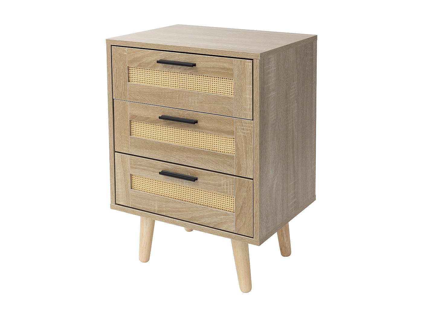 Comodino Per Bambini Con Ruote - 55x78cm, Colore Faggio E Arancione, 2 Cassetti, Facile Da Montare - Foto 5