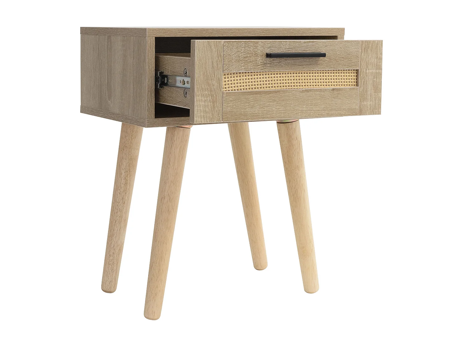 Table de nuit avec tiroir et pieds 40x30x50,5 cm commode rustique en bois de lit