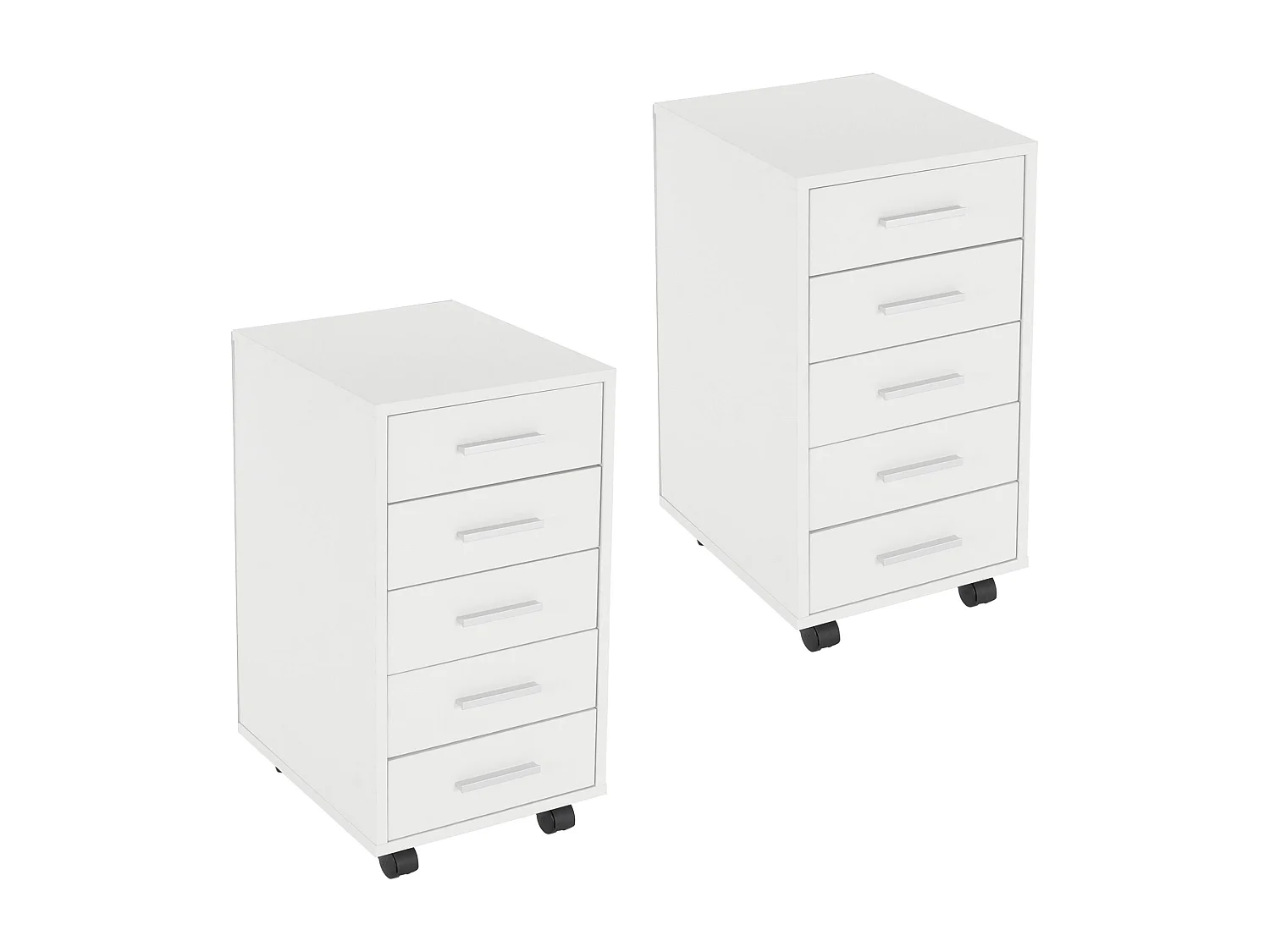 2x Cajoneras de oficina armario archivador 5 cajones gabinete oficina despacho