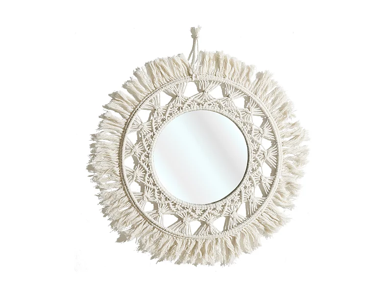 Miroir D55cm Boho Beige