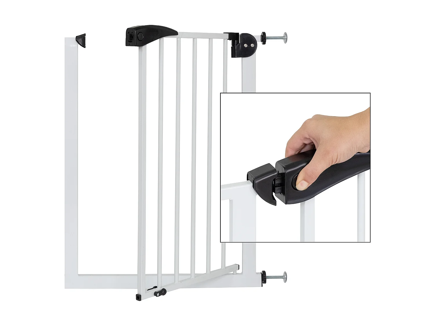 Barrera de seguridad para niños y mascotas protector cierre escaleras 70-75 cm