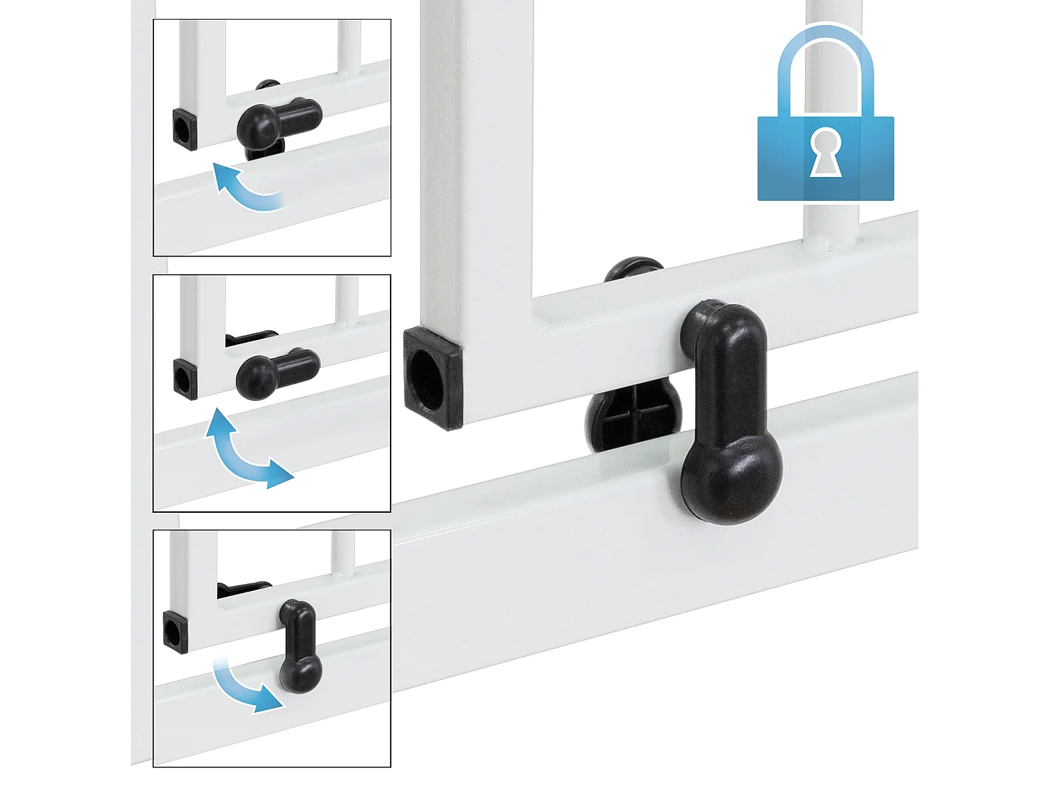 Barrera de seguridad para niños y mascotas protector cierre escaleras 70-75 cm