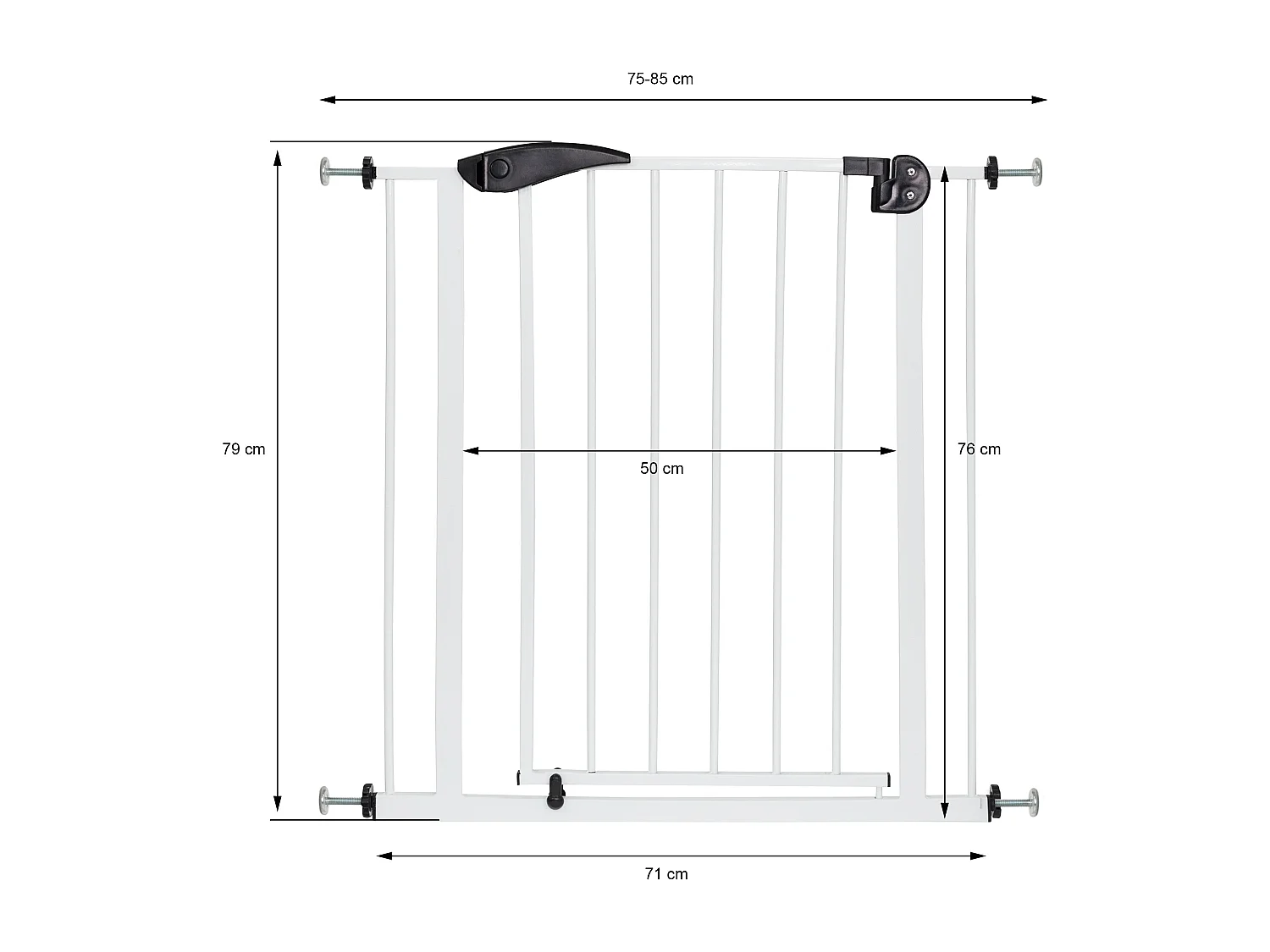 Cancelletto di sicurezza recinto per bambini cancello scala 75-85 cm apribile