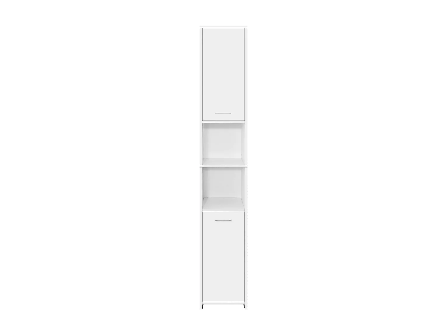 Meuble haute salle de bain colonne étroite de rangement blanc MDF 30x190x30 cm