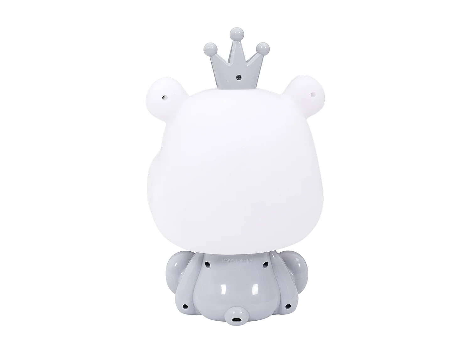 Lampe Veilleuse Hippopotame Blanc, Gris