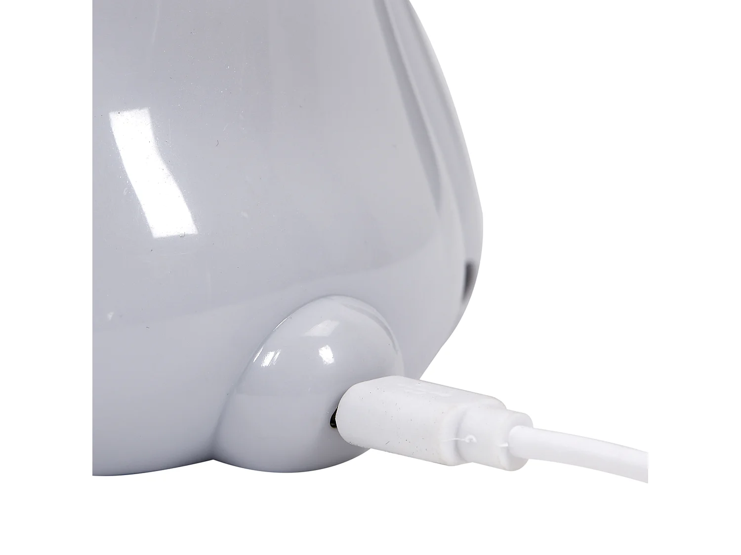 Lampe Veilleuse Hippopotame Blanc, Gris
